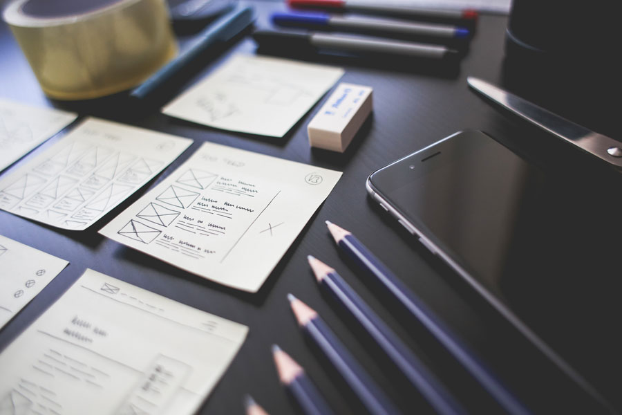 scrivania del web designer